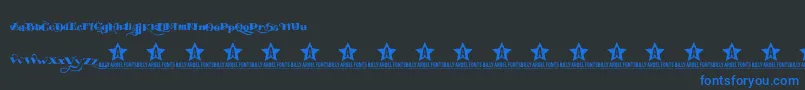 EASYTOUBLE TRIAL    Font – Blue Fonts on Black Background