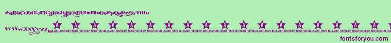 fuente EASYTOUBLE TRIAL    – Fuentes Moradas Sobre Fondo Verde