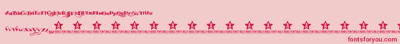 EASYTOUBLE TRIAL   -Schriftart – Rote Schriften auf rosa Hintergrund