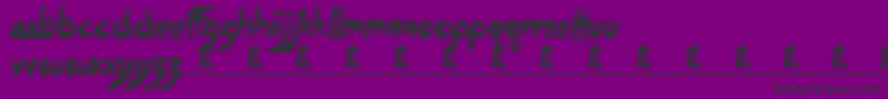 Eating You Alive Font – Black Fonts on Purple Background