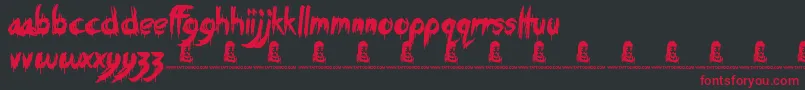 Eating You Alive Font – Red Fonts on Black Background