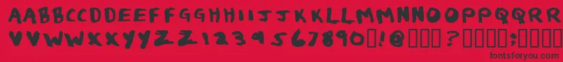 Eau de Toilet Font – Black Fonts on Red Background