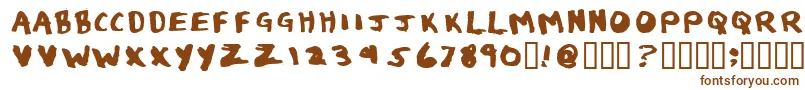 Шрифт Eau de Toilet – коричневые шрифты на белом фоне