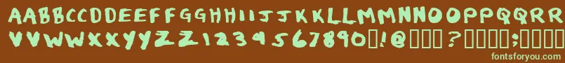 Шрифт Eau de Toilet – зелёные шрифты на коричневом фоне
