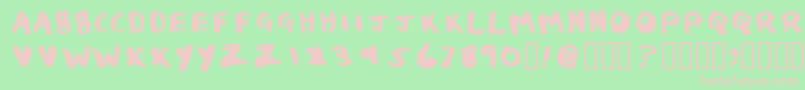 Eau de Toilet Font – Pink Fonts on Green Background