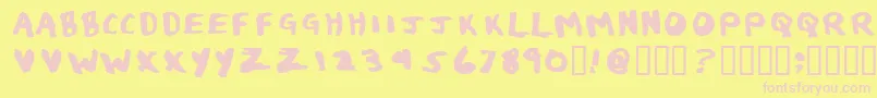 Eau de Toilet Font – Pink Fonts on Yellow Background