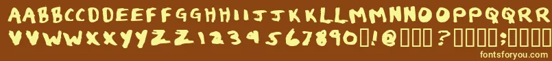 Eau de Toilet-fontti – keltaiset fontit ruskealla taustalla