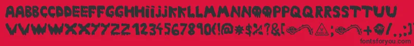 Ebola Font Font – Black Fonts on Red Background