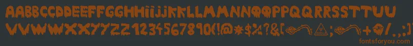 Ebola Font Font – Brown Fonts on Black Background