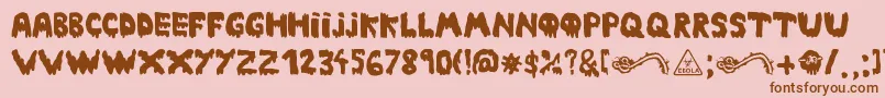 フォントEbola Font – ピンクの背景に茶色のフォント