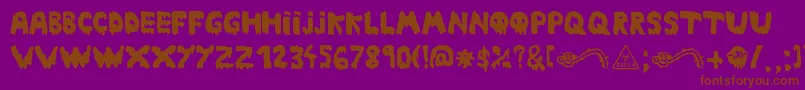 Ebola Font Font – Brown Fonts on Purple Background