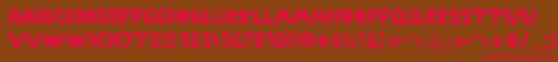 Ebola Font Font – Red Fonts on Brown Background