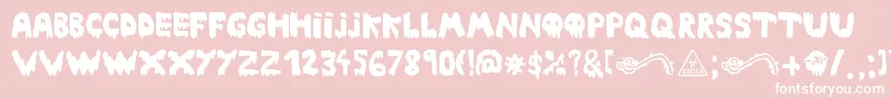 Ebola Font Font – White Fonts on Pink Background