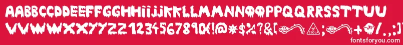 Ebola Font Font – White Fonts on Red Background