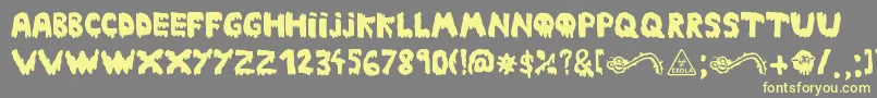 Ebola Font Font – Yellow Fonts on Gray Background