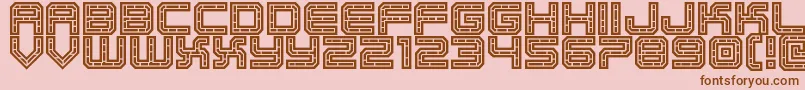 ec bricks Font – Brown Fonts on Pink Background