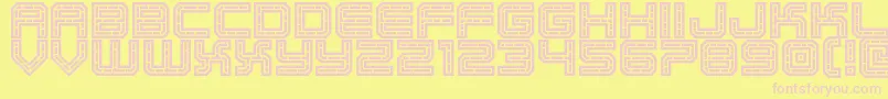 ec bricks Font – Pink Fonts on Yellow Background