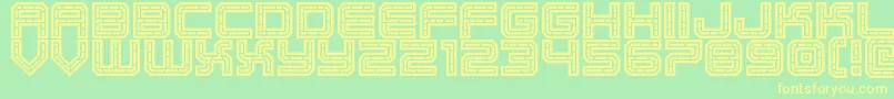 ec bricks Font – Yellow Fonts on Green Background