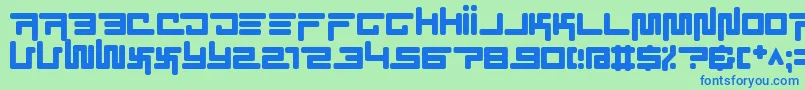 ec simplicity Font – Blue Fonts on Green Background
