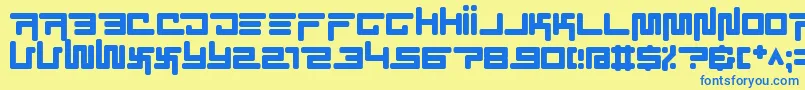 Шрифт ec simplicity – синие шрифты на жёлтом фоне
