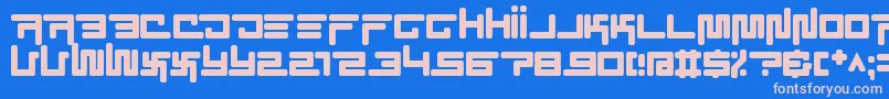 ec simplicity Font – Pink Fonts on Blue Background