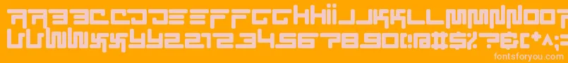 ec simplicity Font – Pink Fonts on Orange Background