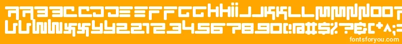 ec simplicity Font – White Fonts on Orange Background