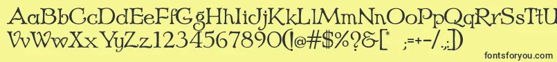 Echedo Regular Font – Black Fonts on Yellow Background