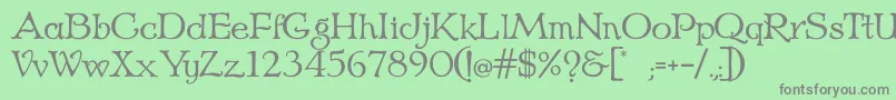 Echedo Regular Font – Gray Fonts on Green Background