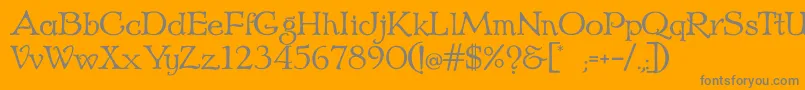 Echedo Regular-Schriftart – Graue Schriften auf orangefarbenem Hintergrund
