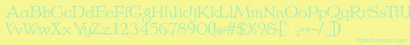 Echedo Regular Font – Green Fonts on Yellow Background