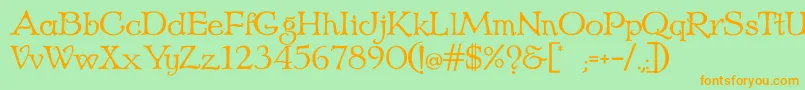 Echedo Regular Font – Orange Fonts on Green Background