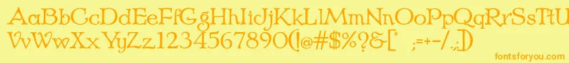 Echedo Regular Font – Orange Fonts on Yellow Background