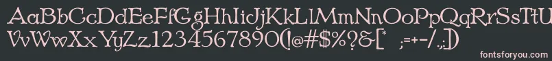 Echedo Regular Font – Pink Fonts on Black Background