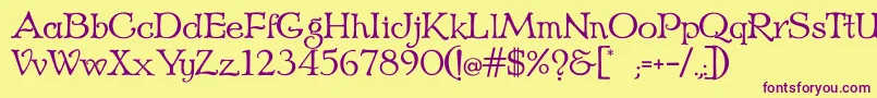 Echedo Regular Font – Purple Fonts on Yellow Background