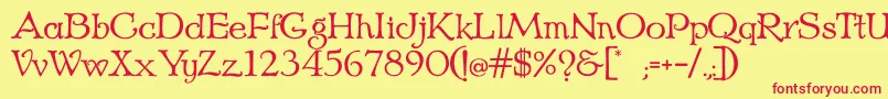 Echedo Regular Font – Red Fonts on Yellow Background