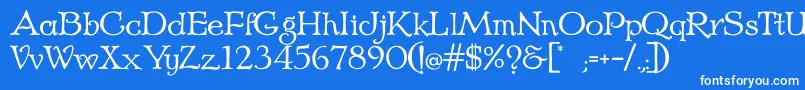 Echedo Regular Font – White Fonts on Blue Background