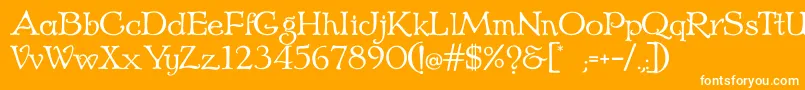 Echedo Regular Font – White Fonts on Orange Background