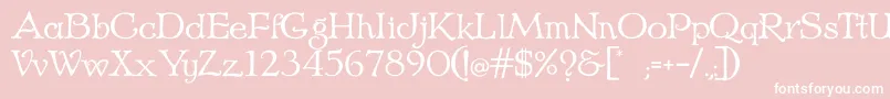 Echedo Regular Font – White Fonts on Pink Background