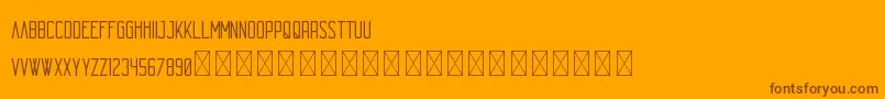 フォントEcho PersonalUse – オレンジの背景に茶色のフォント