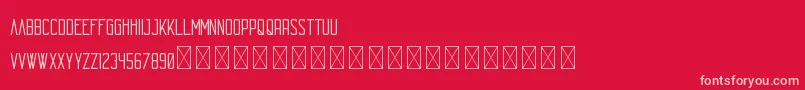 フォントEcho PersonalUse – 赤い背景にピンクのフォント