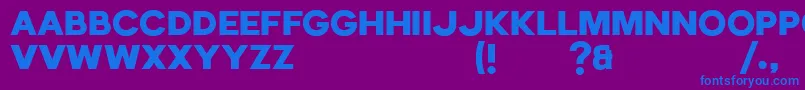 フォントEchomotors Demo – 紫色の背景に青い文字