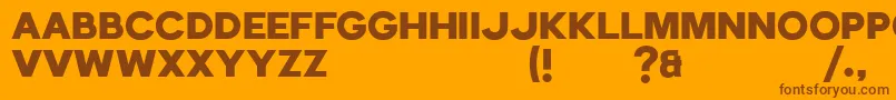 Шрифт Echomotors Demo – коричневые шрифты на оранжевом фоне