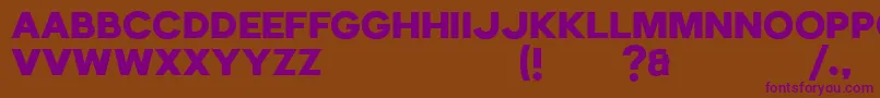 Echomotors Demo Font – Purple Fonts on Brown Background