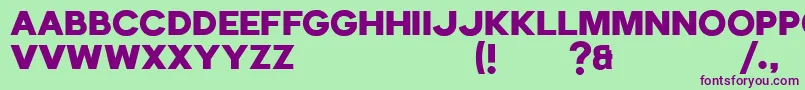 Шрифт Echomotors Demo – фиолетовые шрифты на зелёном фоне