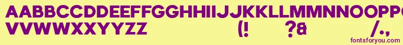 Echomotors Demo Font – Purple Fonts on Yellow Background
