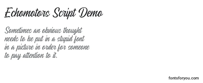 Echomotors Script Demo Font