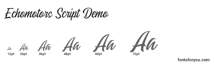 Echomotors Script Demo (125773) Font Sizes