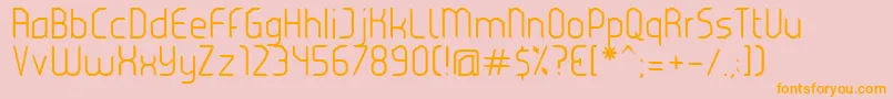 Eclectic Font – Orange Fonts on Pink Background