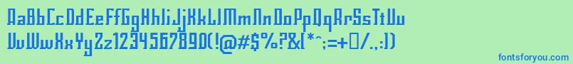 ECLIRG   Font – Blue Fonts on Green Background